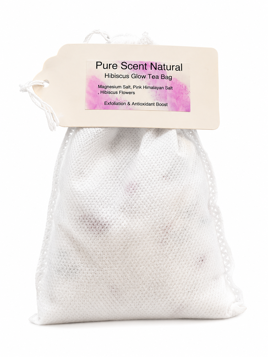Bath Soak Tea Bags – Botanical Bath Soaks - Hibiscus by Pure Scent Naturals
