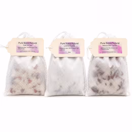 Bath Soak Tea Bags – Botanical Bath Soaks by Pure Scent Naturals